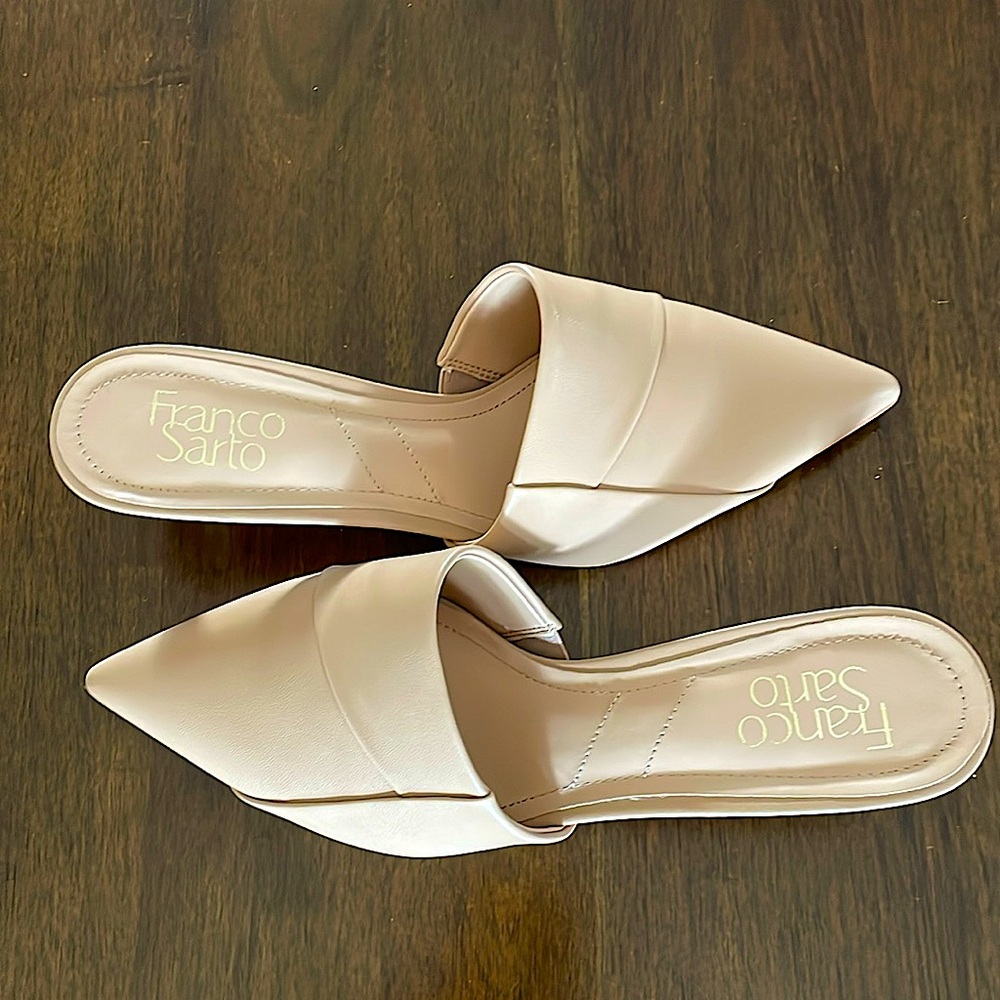 Tan Franco Sarto mules
